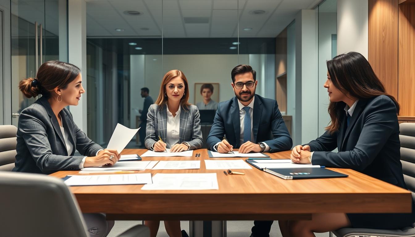 Business agreement signing